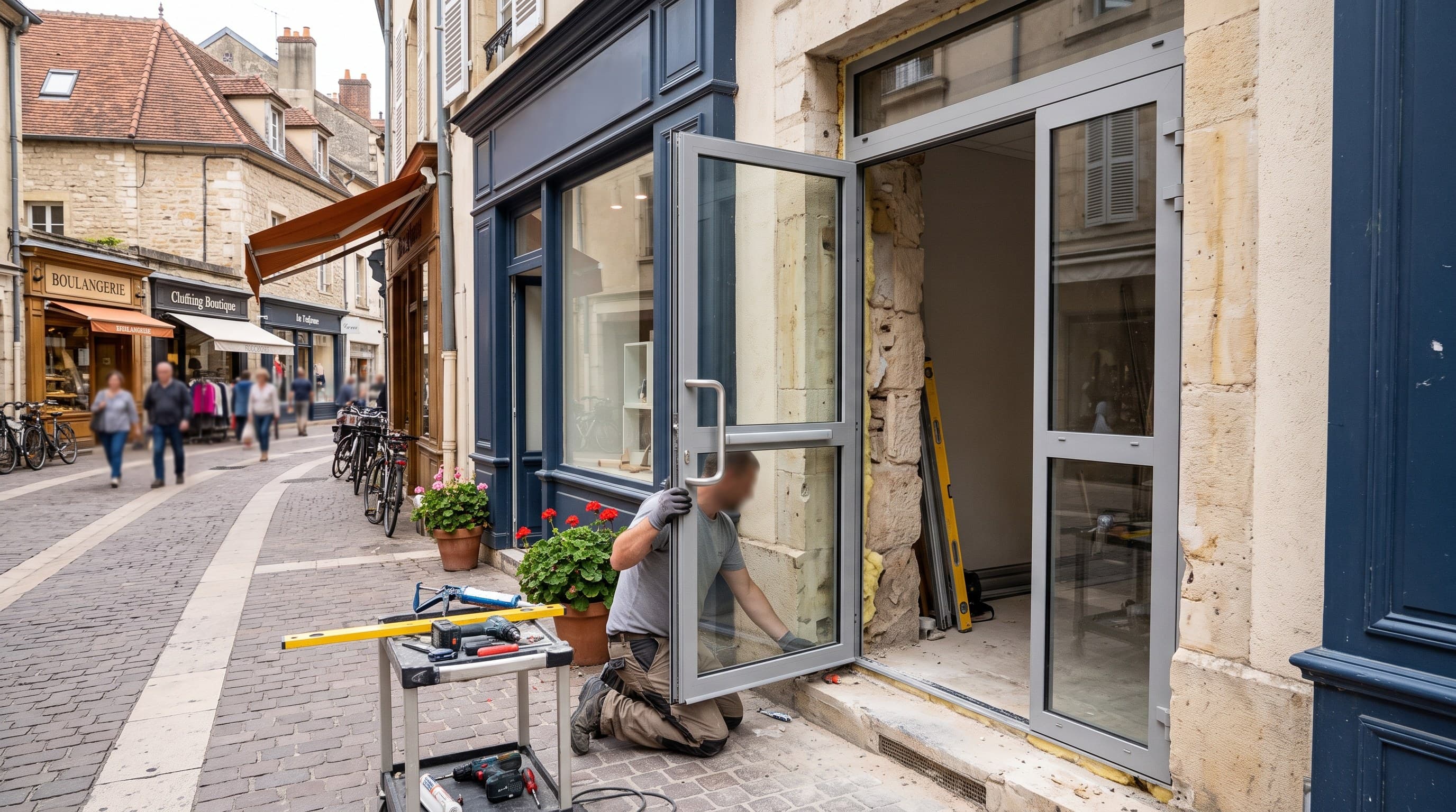 Couëron, rendre accessible un local commercial atypique