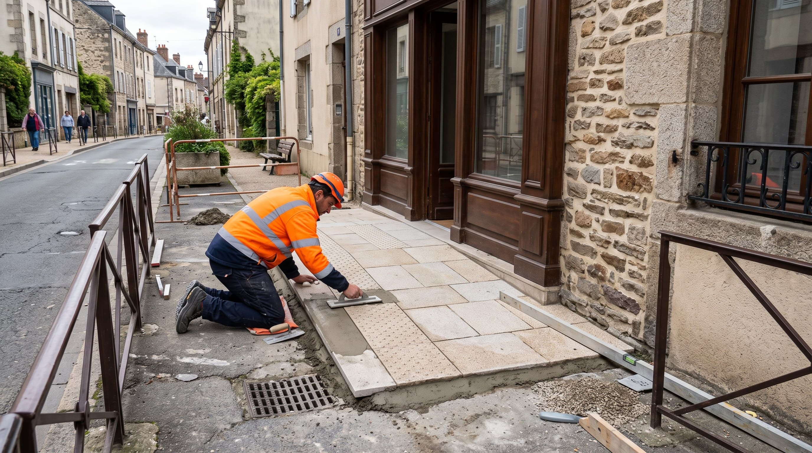 Accessibilité PMR à Saint-Herblain, commerces d'Atlantis et du bourg