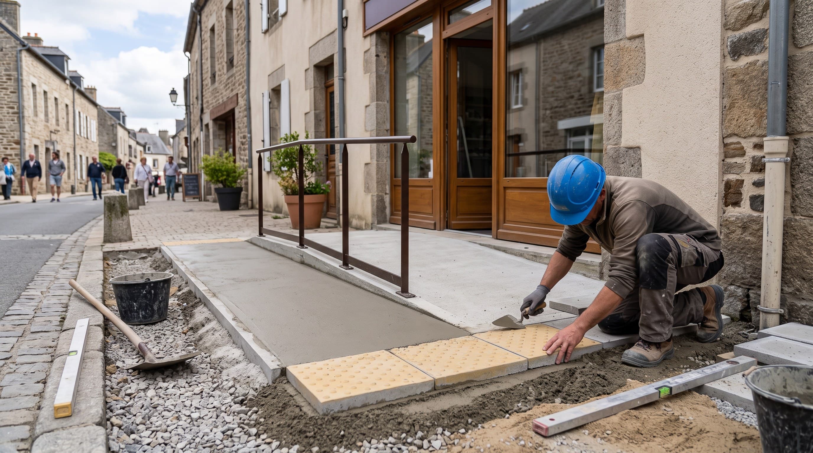 Revêtement de sol extérieur et accessibilité PMR, quelles options ?