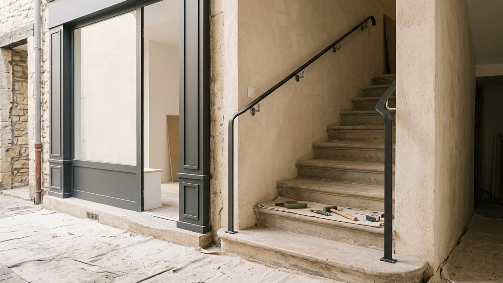 Escaliers et mains courantes PMR à Nantes